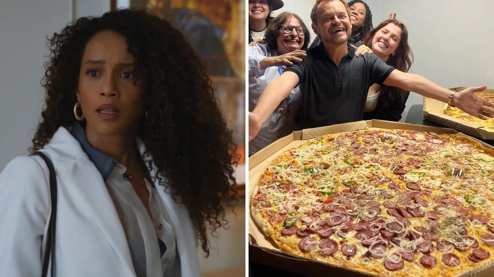 Taís Araujo leva pizzas gigantes à equipe de Vale Tudo - Imagem do artigo