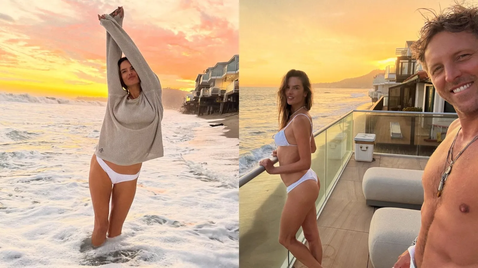 Alessandra Ambrosio exibe biquíni branco em Malibu - Imagem do artigo