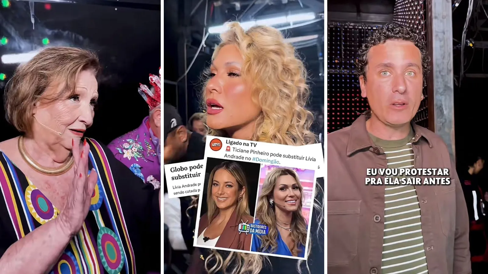 Lívia Andrade no Domingão: reação a boato de troca - Imagem do artigo