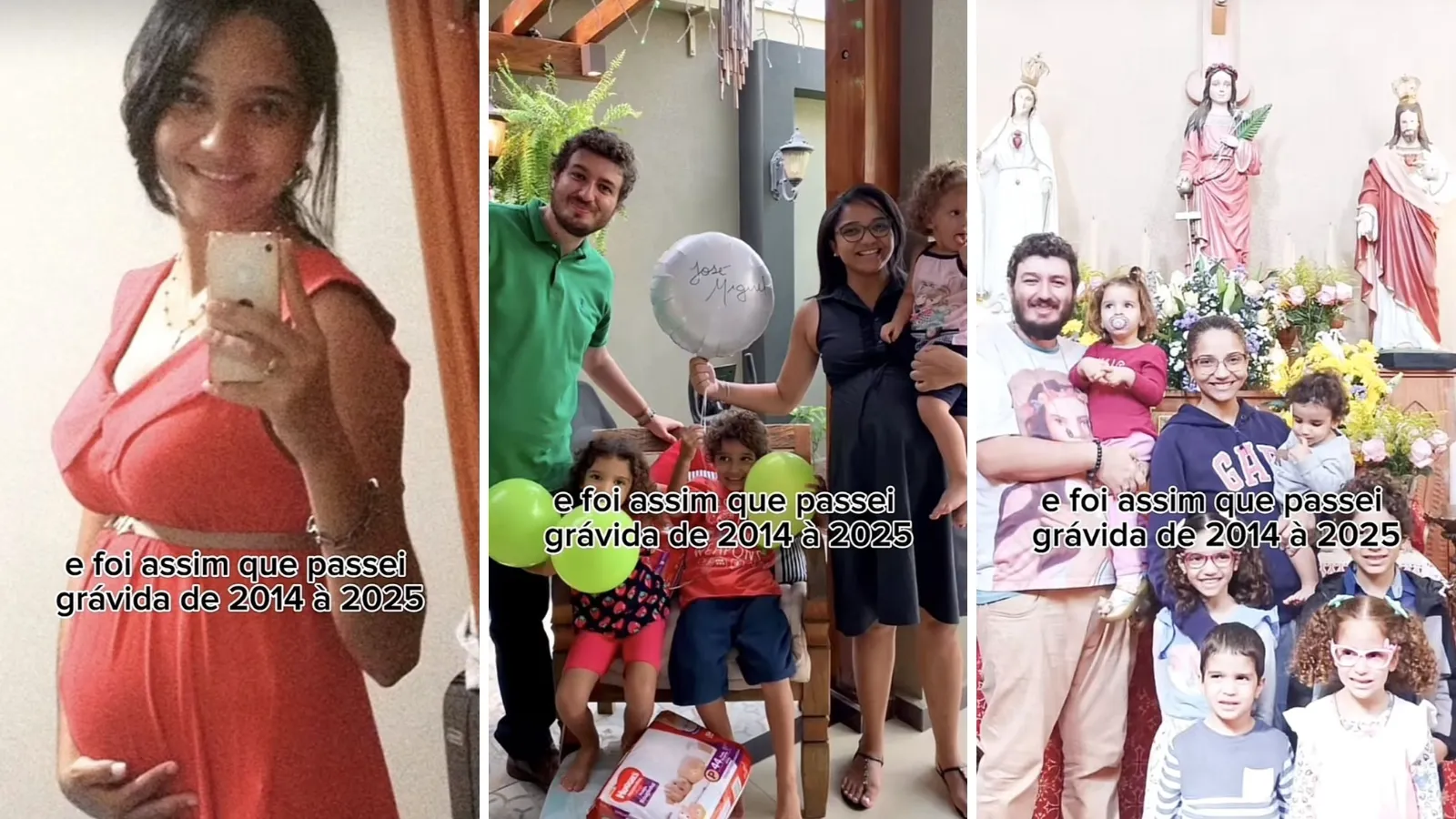 Mulher grávida 9 anos viraliza ao exibir sete gestações - Imagem do artigo