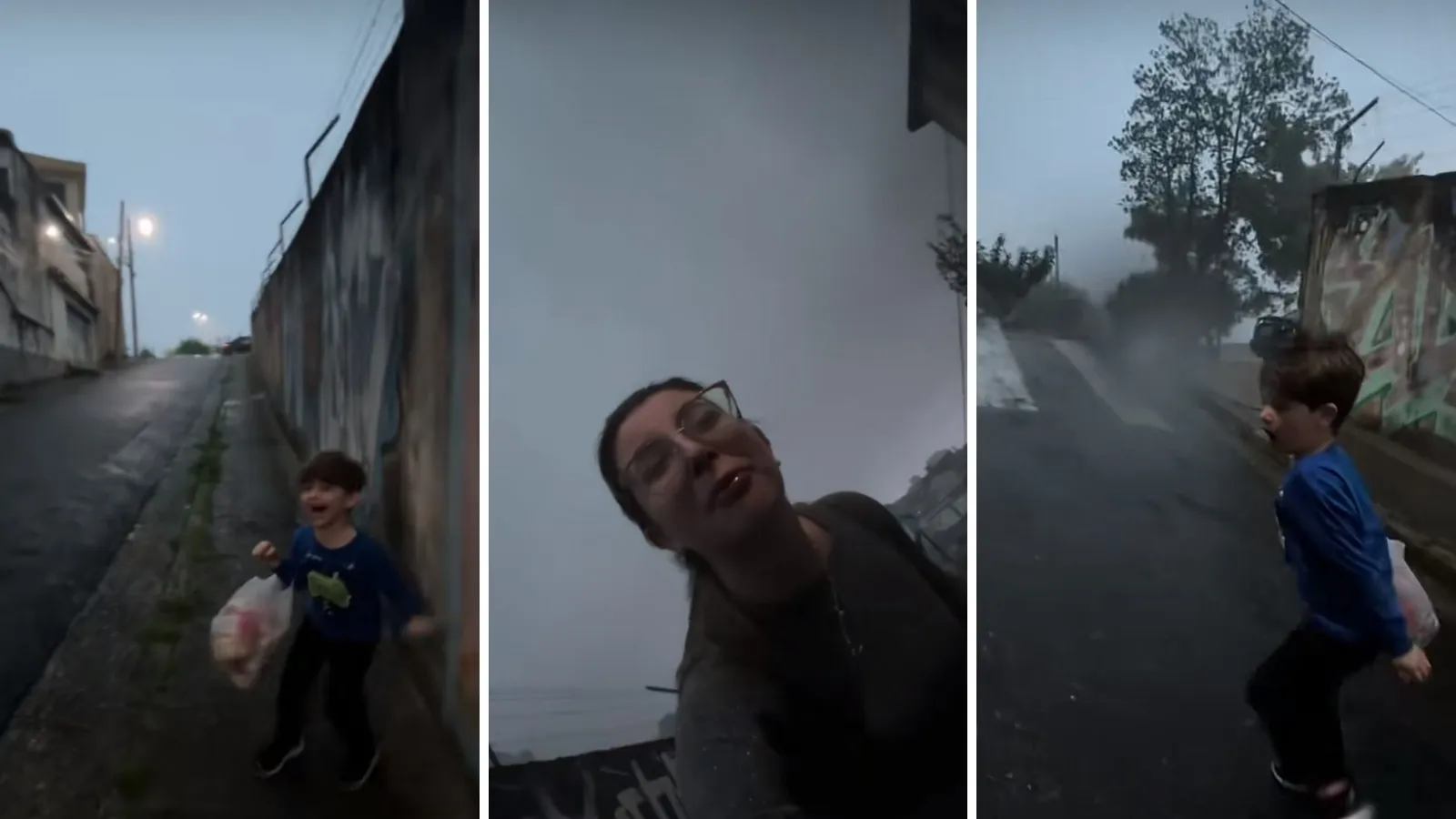 Tempestade em São Paulo: mãe e filho viralizam no TikTok - Imagem do artigo