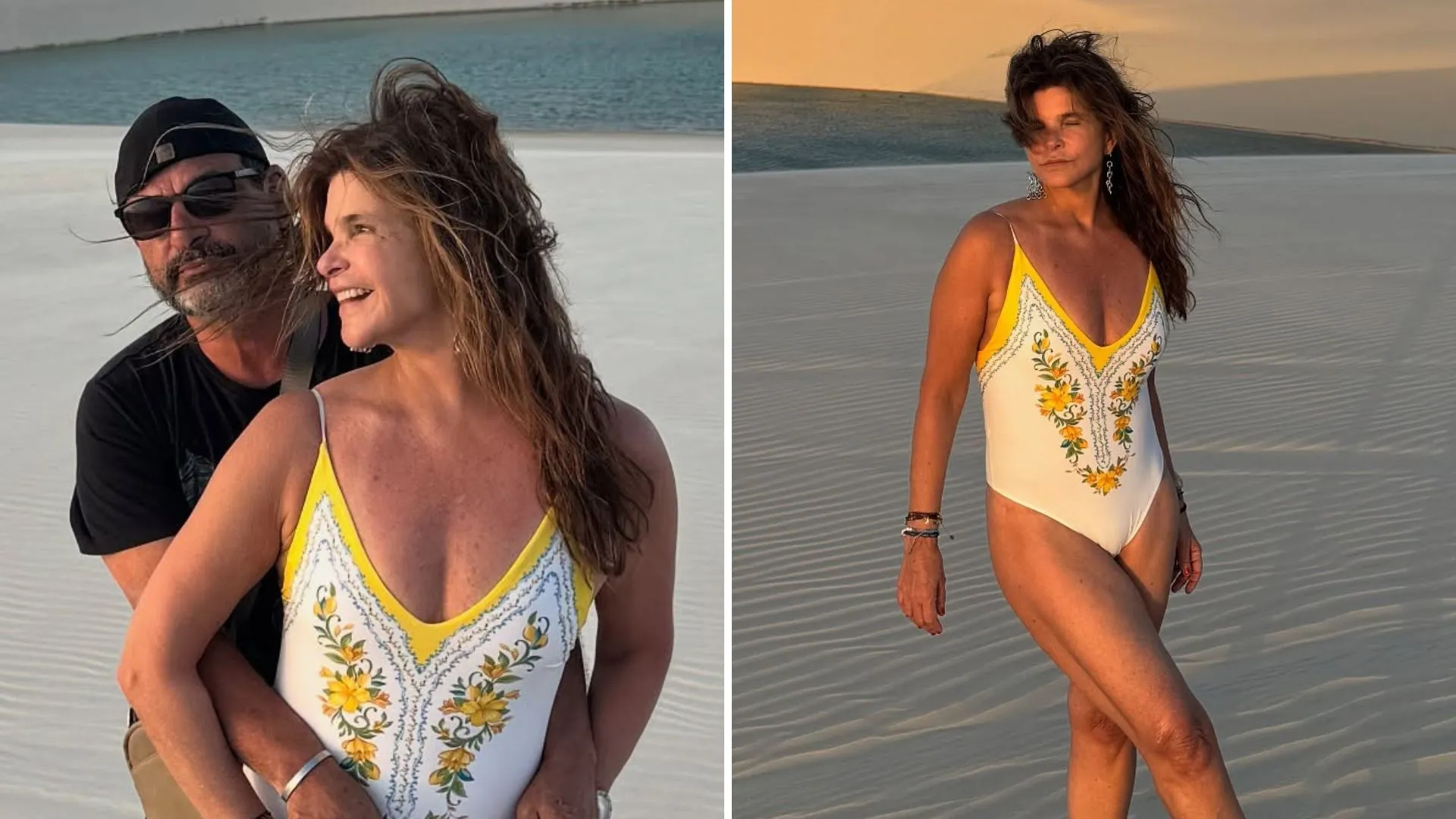 Cristiana Oliveira posa de maiô com namorado no Maranhão - Imagem do artigo