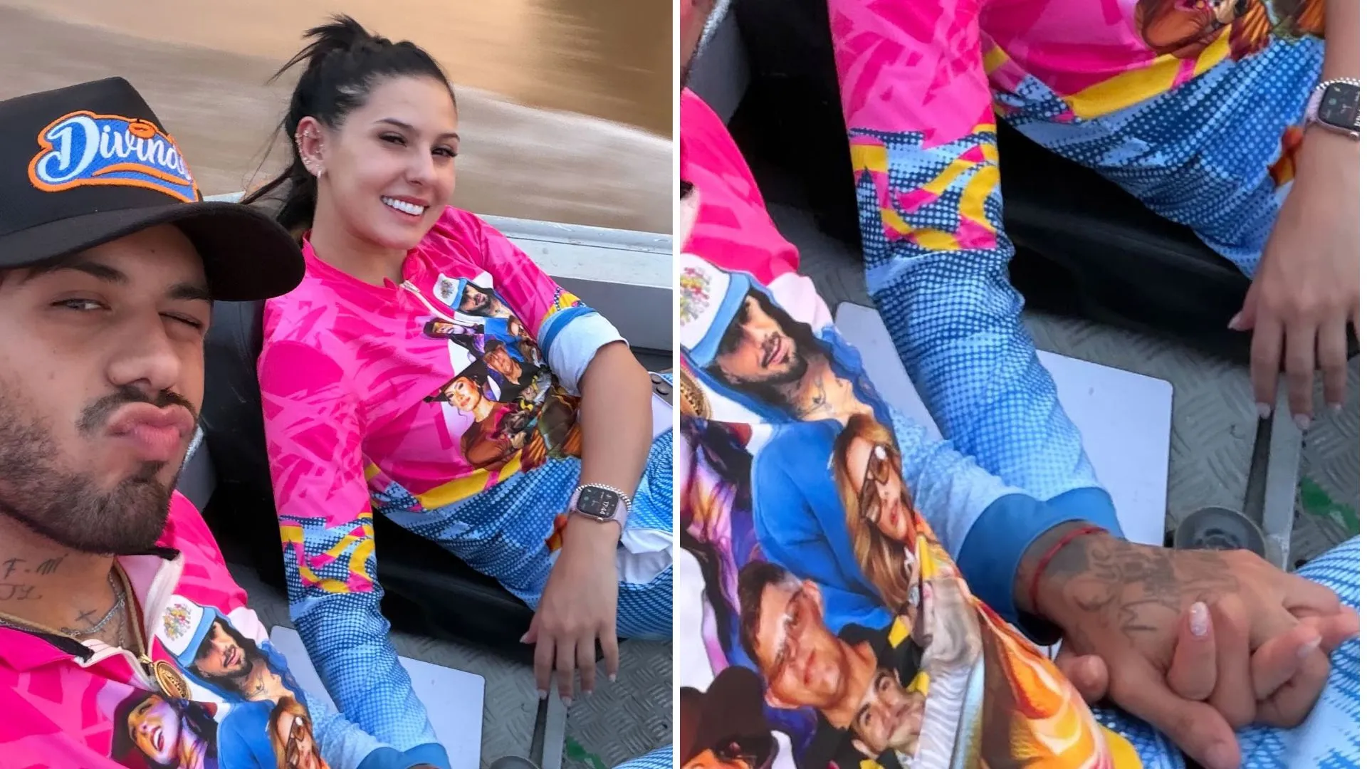 Ana Castela e Zé Felipe aparecem de mãos dadas no Pantanal - Imagem do artigo