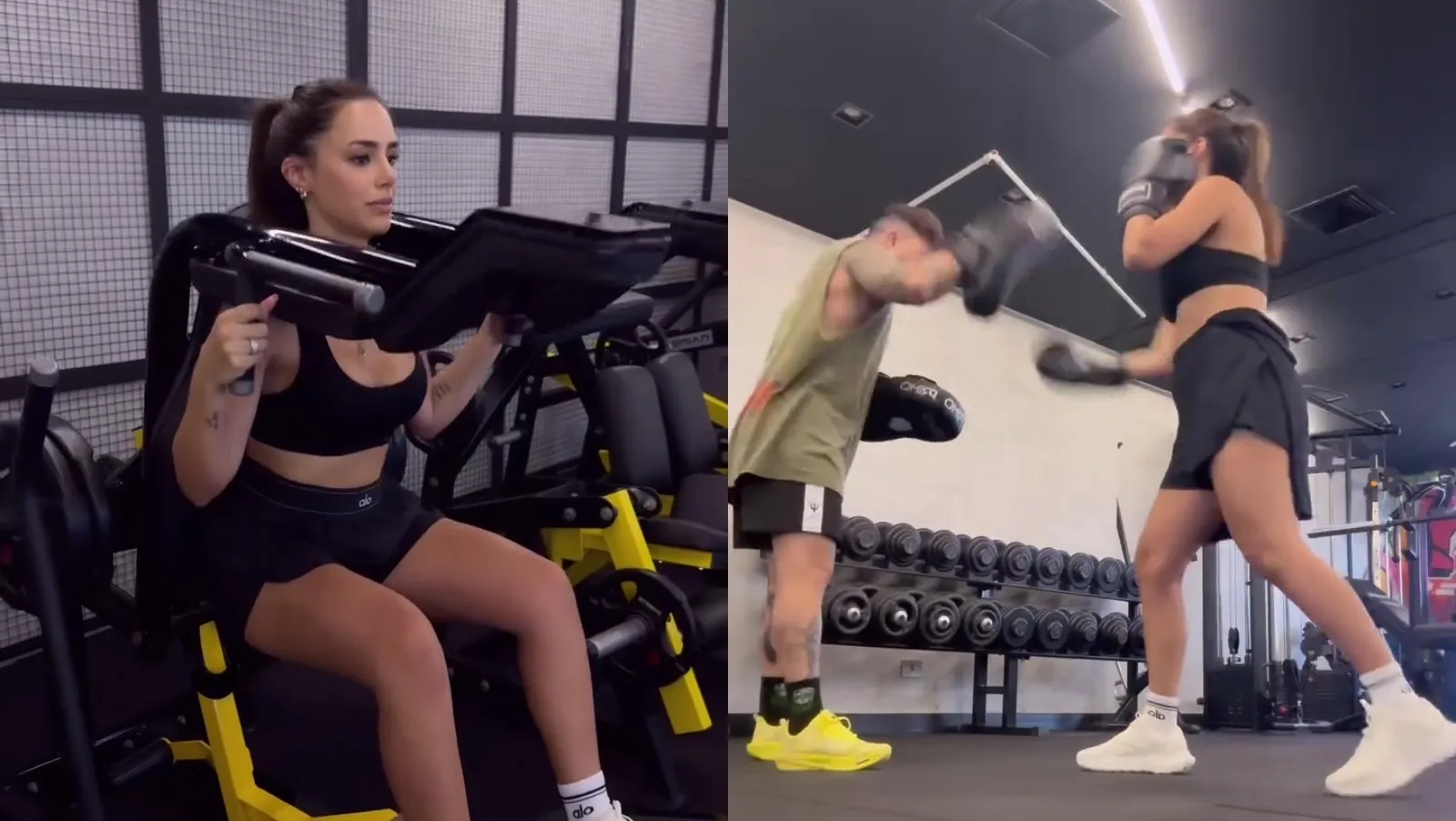 Bruna Biancardi exibe treino de musculação e boxe após parto - Imagem do artigo