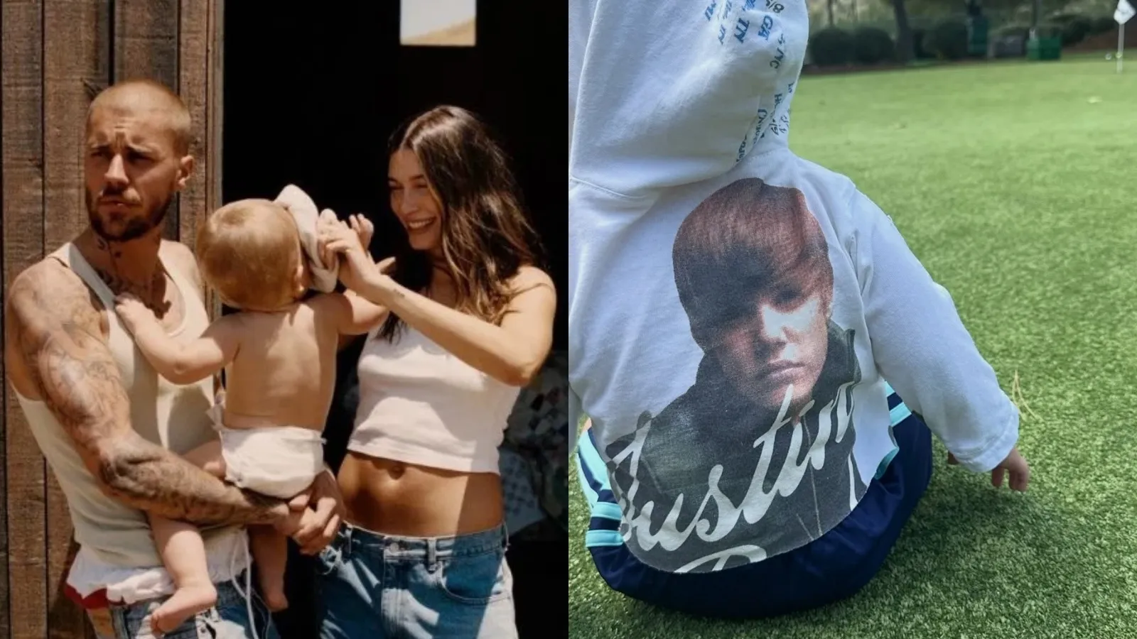 Hailey Bieber exibe filho Jack com camiseta de Justin - Imagem do artigo