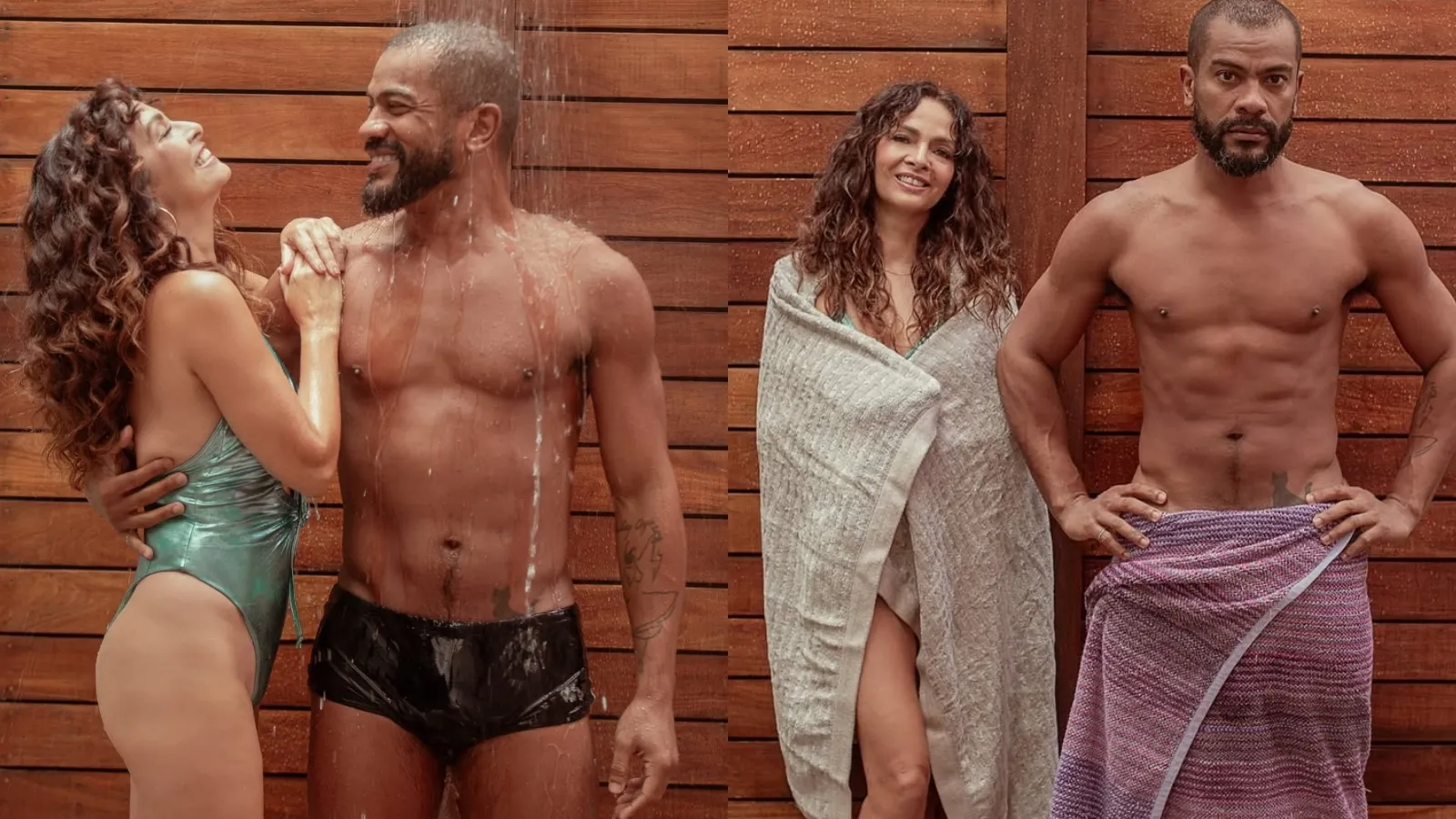 Claudia Ohana de maiô toma chuveirada com Samuel de Assis - Imagem do artigo