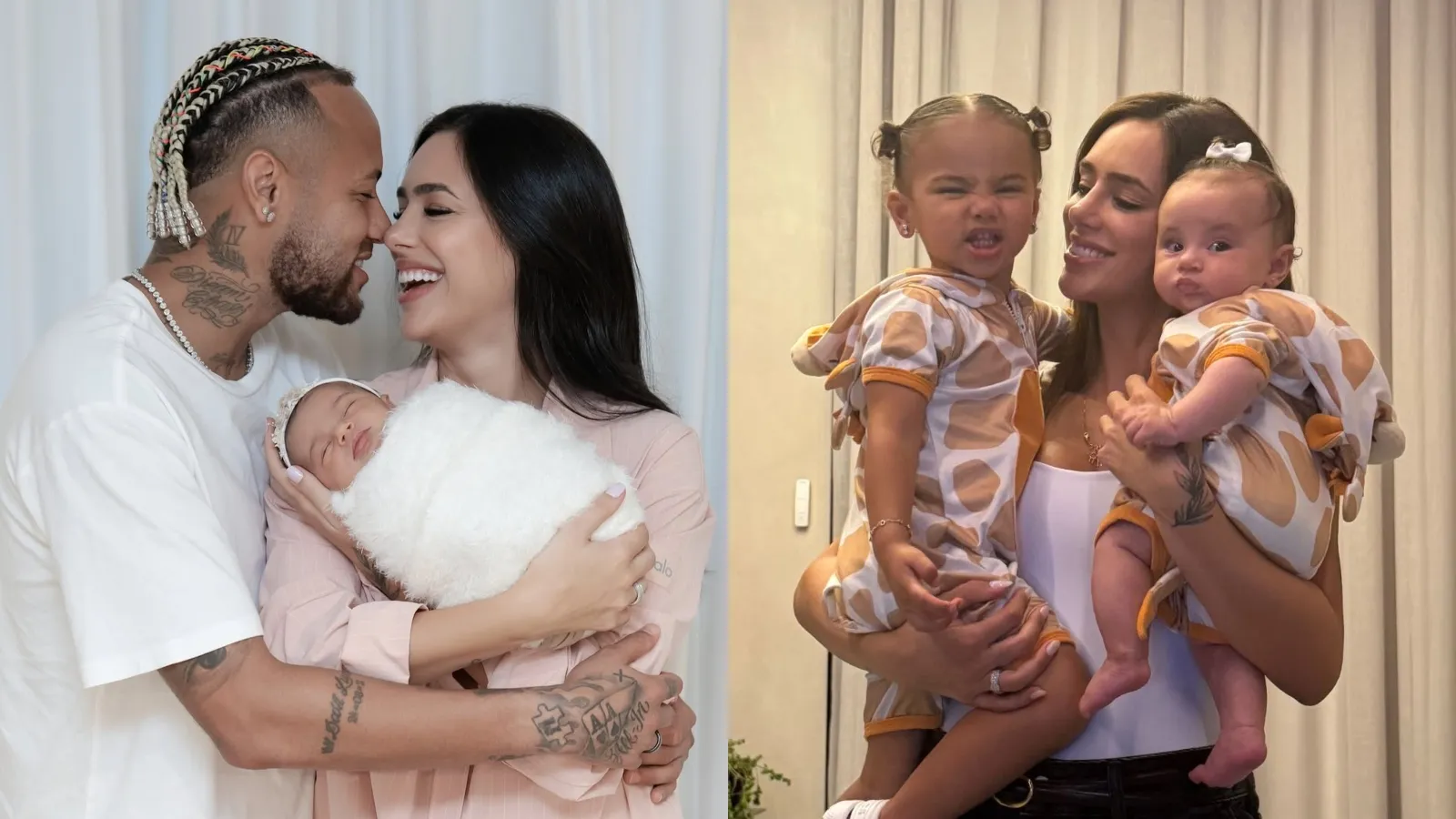 Neymar se declara a Bruna Biancardi em foto com filhas - Imagem do artigo