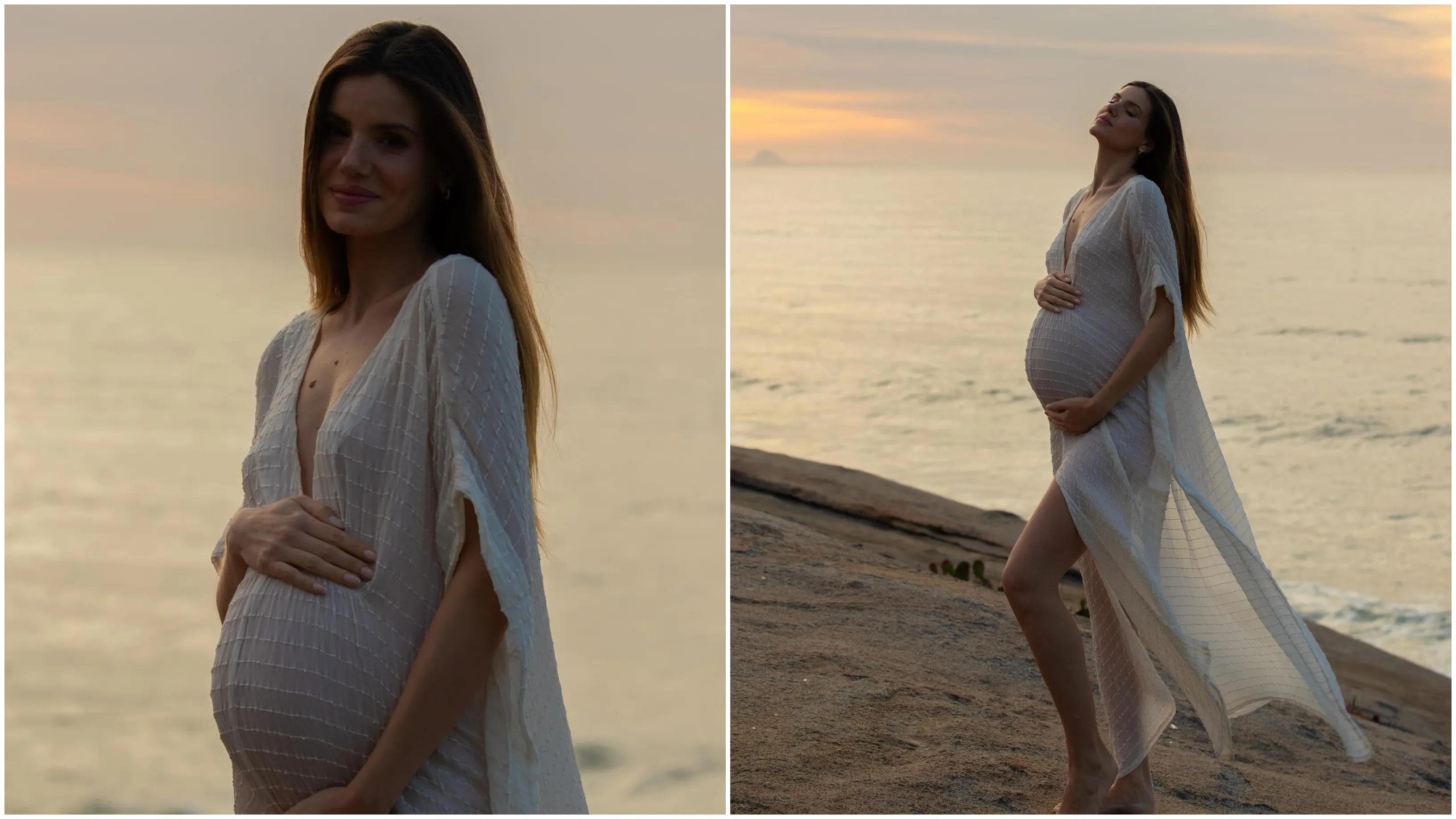 Gravidez de Camila Queiroz: atriz exibe barrigão na praia - Imagem do artigo