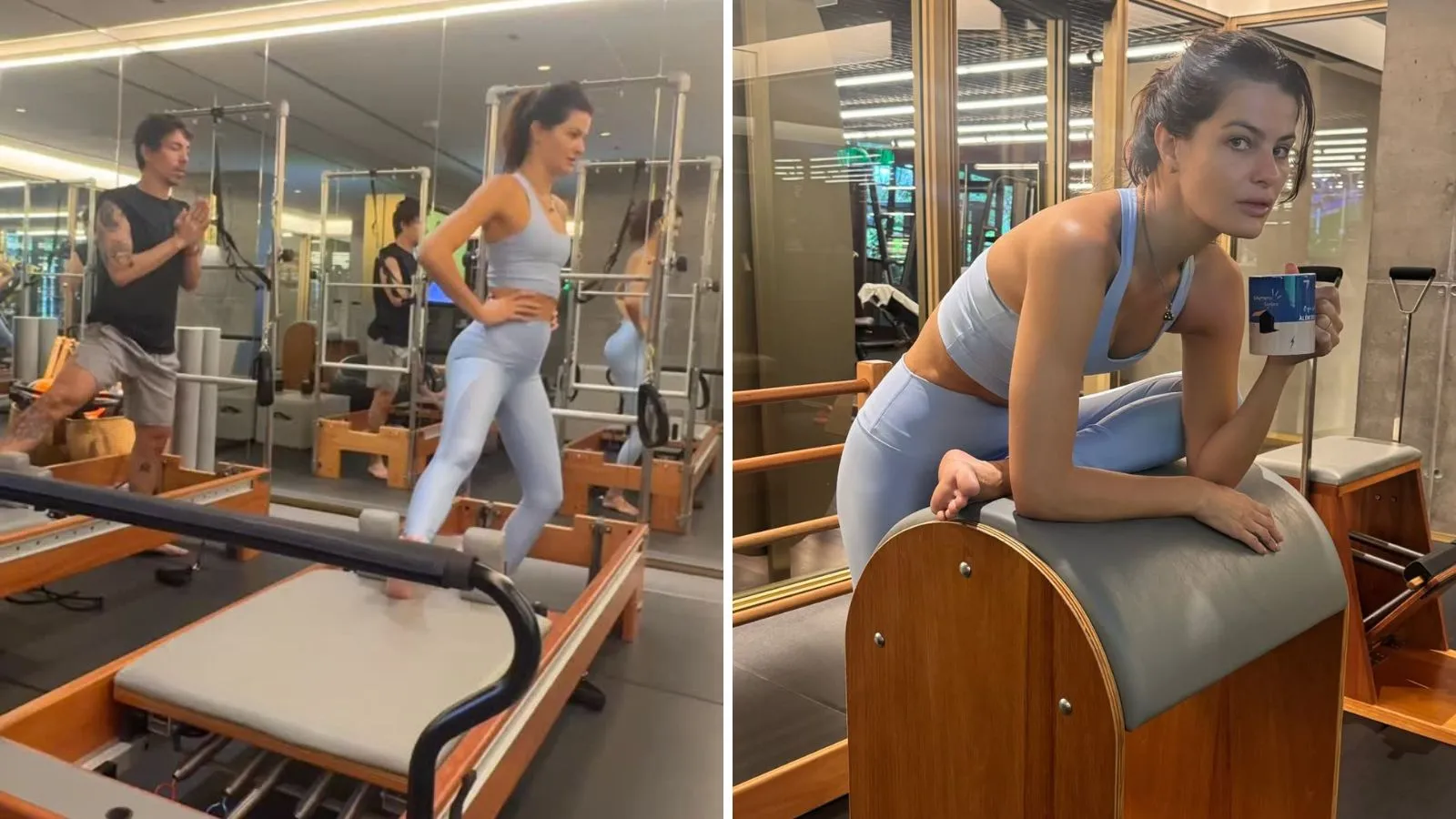 Isabeli Fontana e Di Ferrero praticam pilates juntos - Imagem do artigo