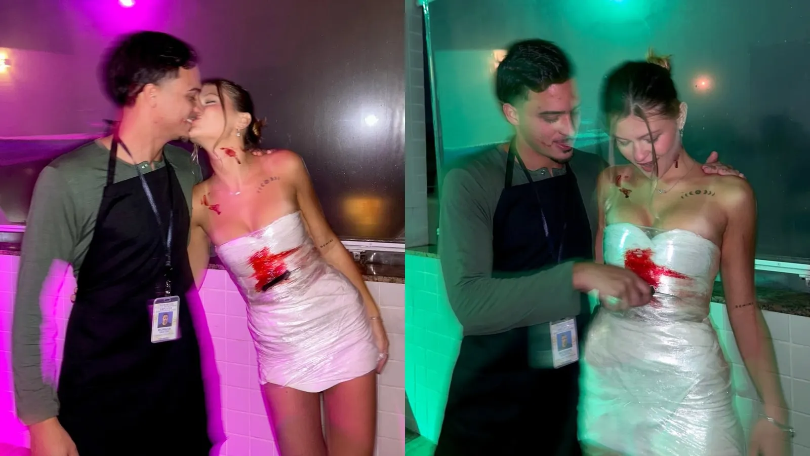 Nikki Meneghel exibe fantasia de Dexter ao lado do namorado - Imagem do artigo