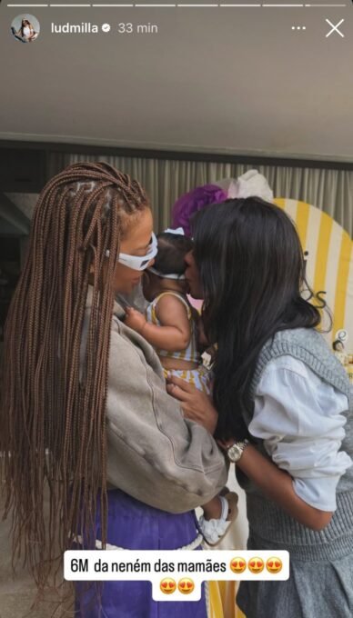 Ludmilla comemora 6 meses da filha Zuri em festa surpresa - Imagem do artigo original