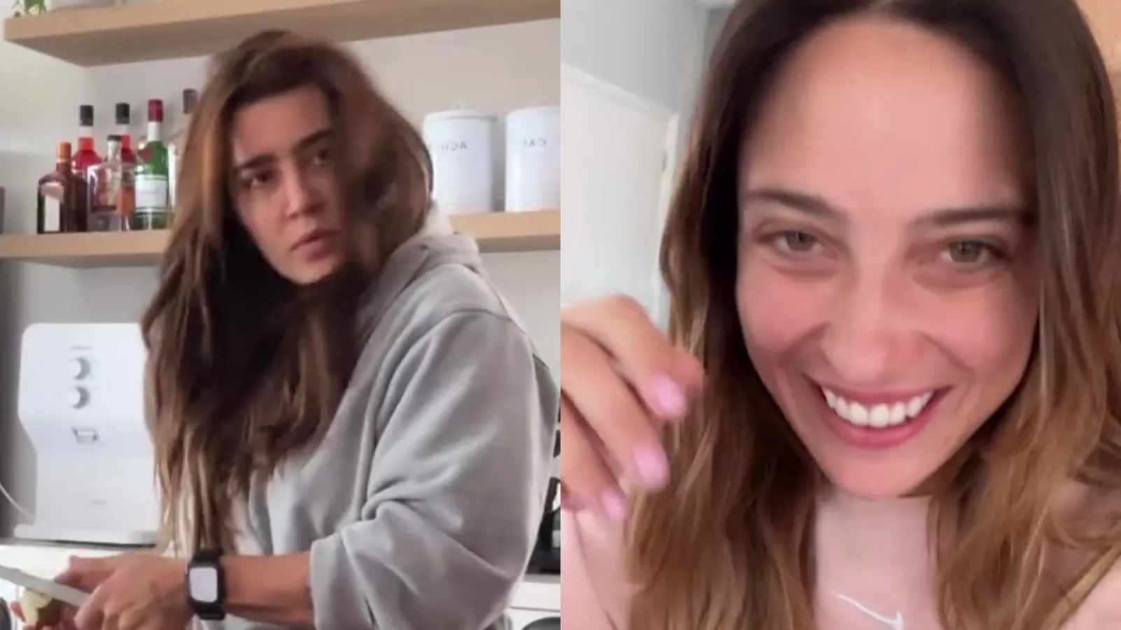 Tati Dias exibe gesto romântico de Lauana Prado na cozinha - Imagem do artigo