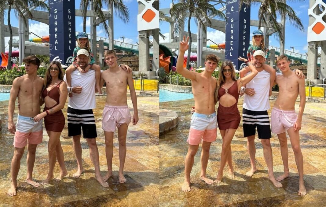 Fernanda Lima e Rodrigo Hilbert curtem parque aquático - Imagem do artigo