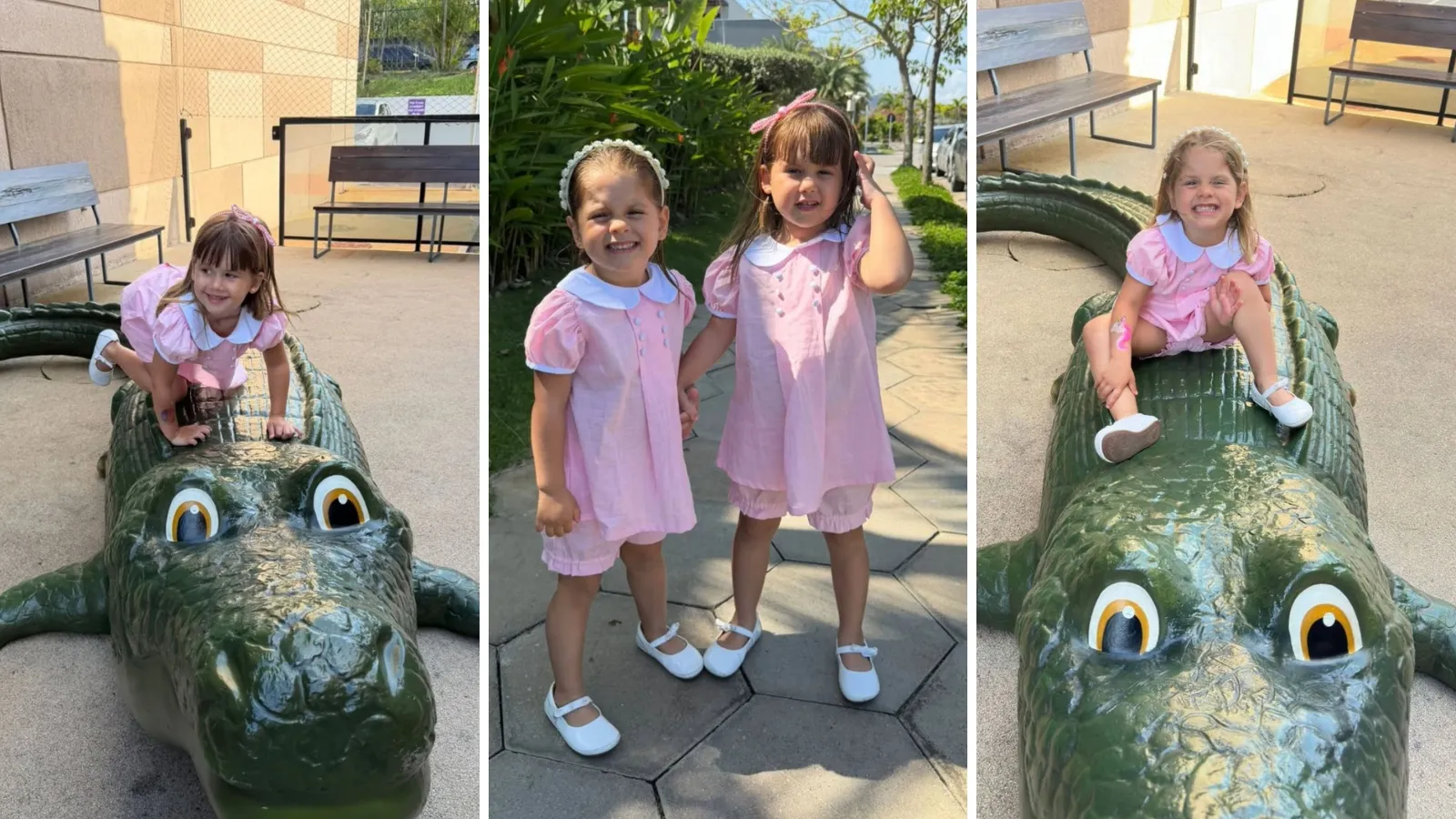 Virginia no Rio de Janeiro: look rosa com as filhas - Imagem do artigo