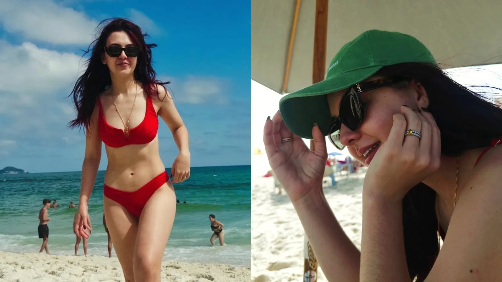 Klara Castanho exibe biquíni vermelho em dia de praia - Imagem do artigo