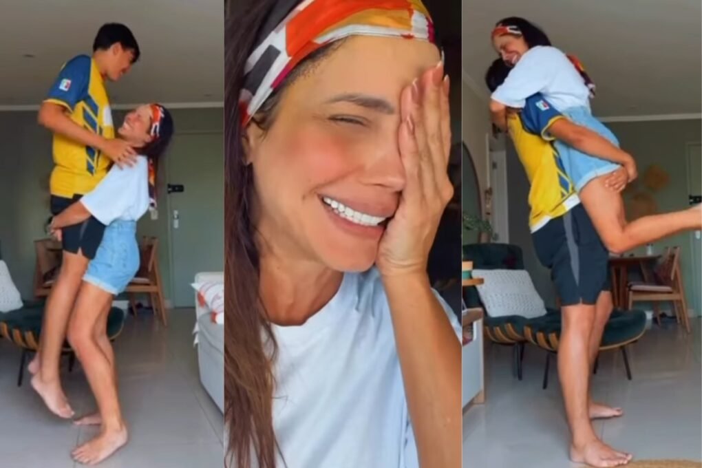 Juliana Knust pega filho no colo e se emociona; veja vídeo - Imagem do artigo