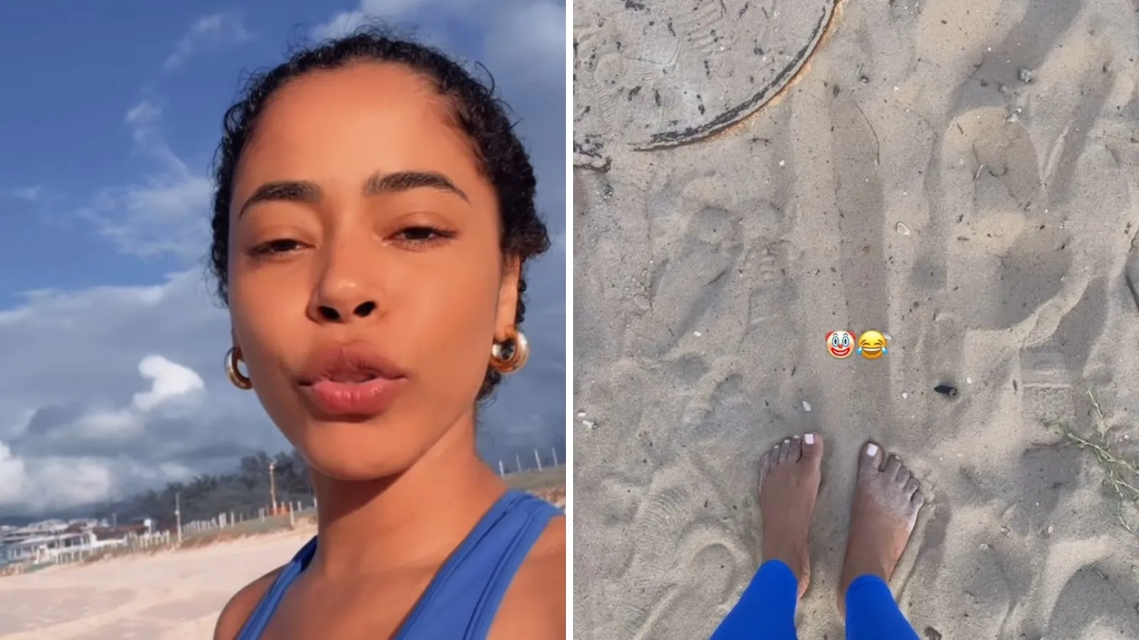 Lorena Maria sofre ataque de barata da areia e água-viva - Imagem do artigo