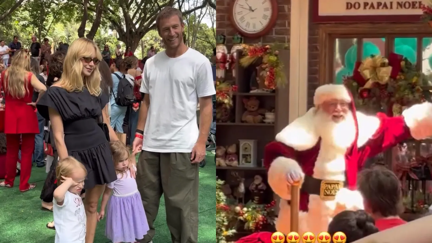 Isa Scherer leva gêmeos para conhecer Papai Noel em SP - Imagem do artigo