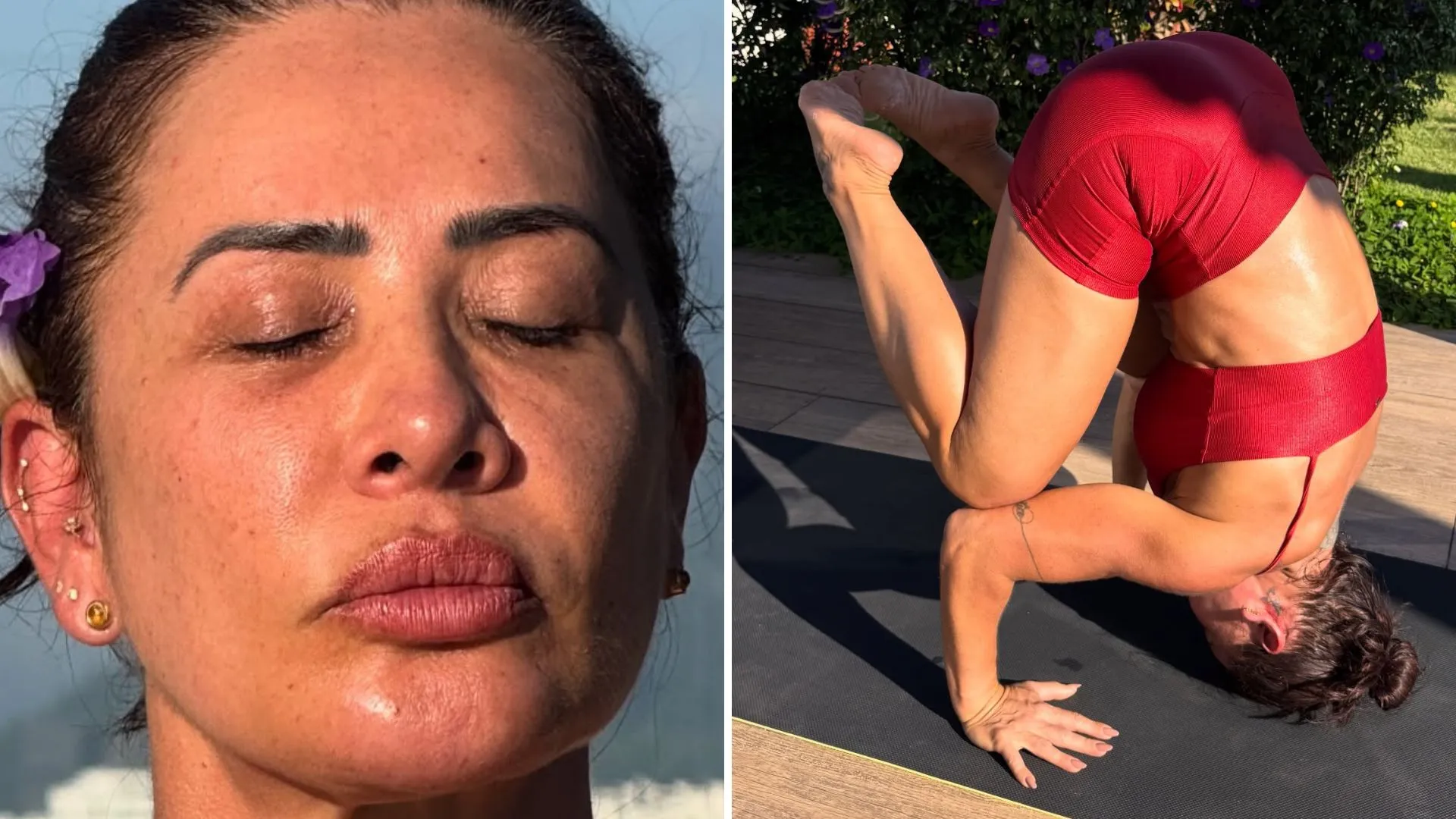 Scheila Carvalho ioga: flexibilidade impressiona professora - Imagem do artigo