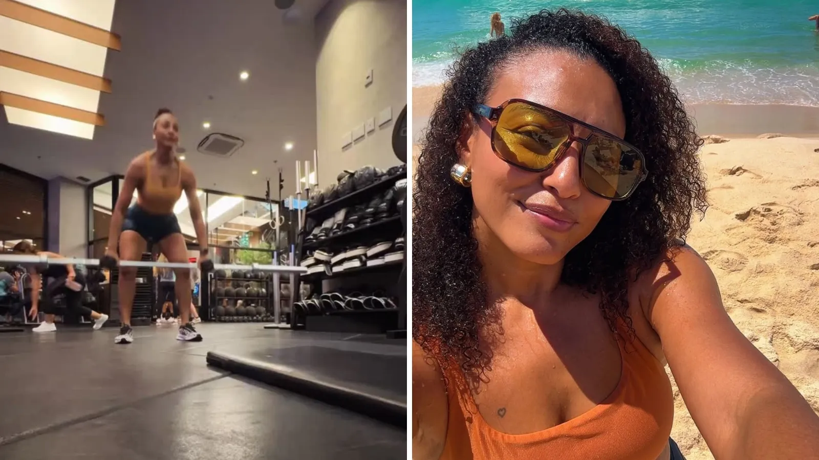 Sheron Menezzes treina e mergulha de roupa após academia - Imagem do artigo