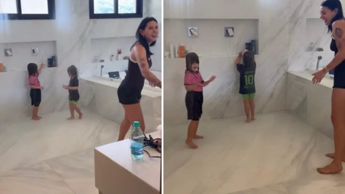 Zé Felipe exibe banho divertido de Ana Castela e filhas - Imagem do artigo