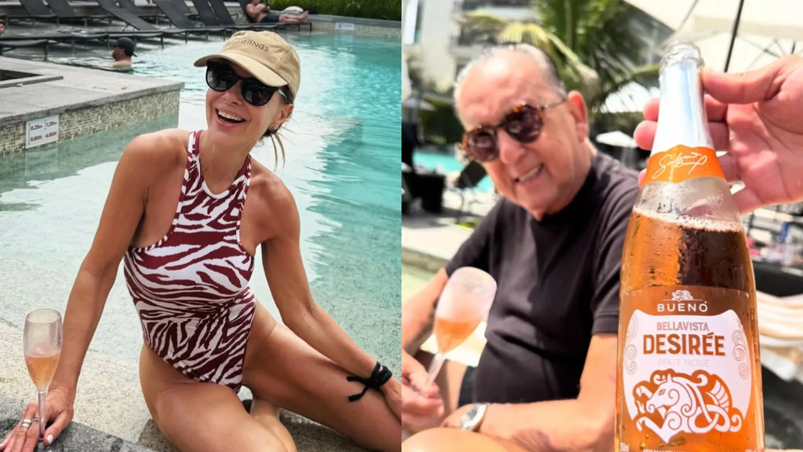 Desirée Soares exibe maiô estampado em dia de piscina - Imagem do artigo