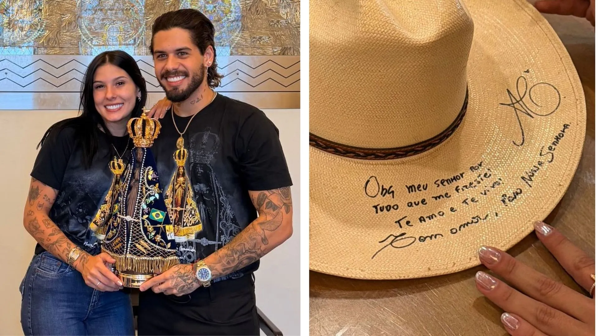 Ana Castela visita Santuário de Aparecida e doa chapéu - Imagem do artigo