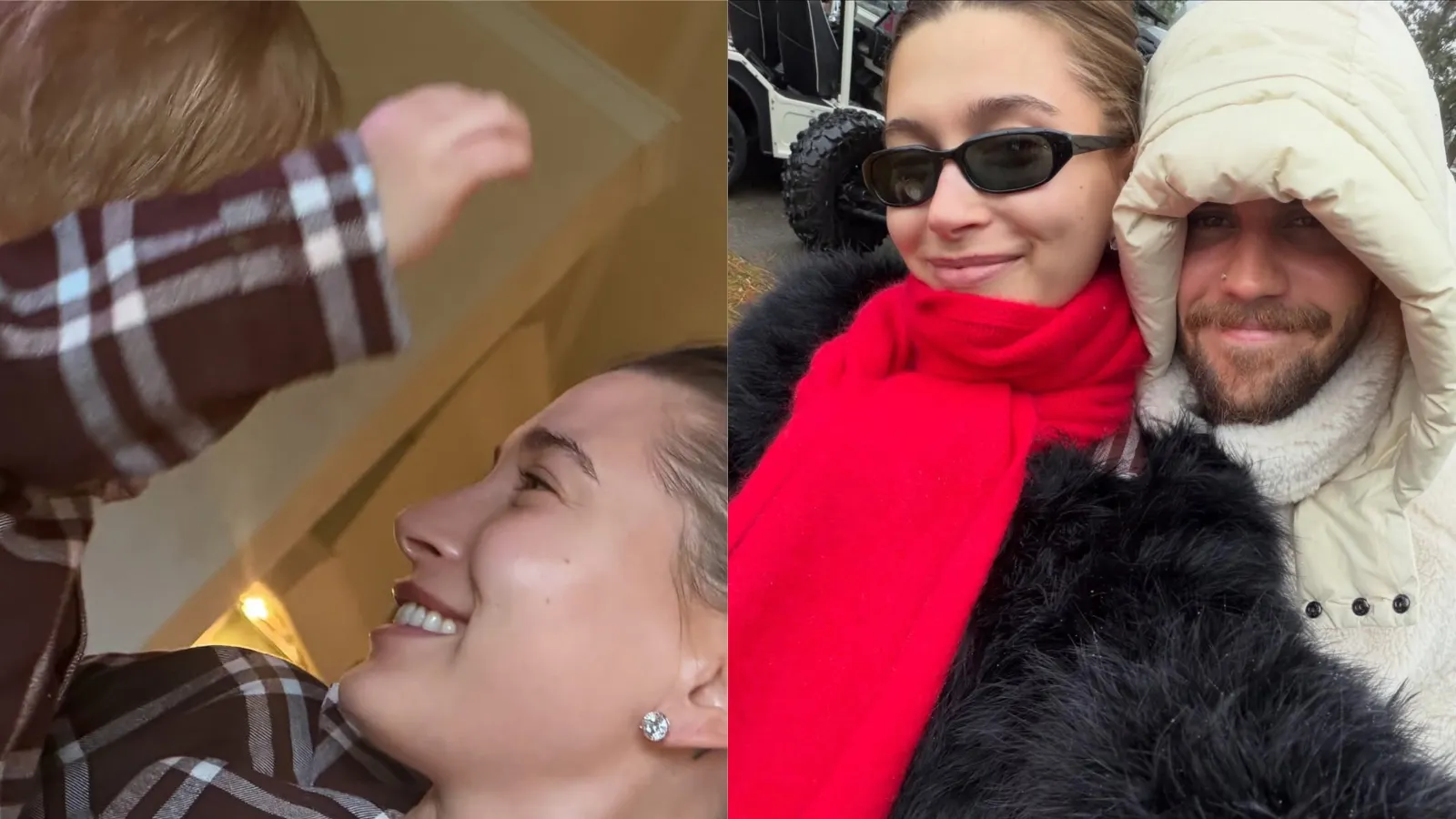 Hailey Bieber combina look com o filho Jack no Natal - Imagem do artigo