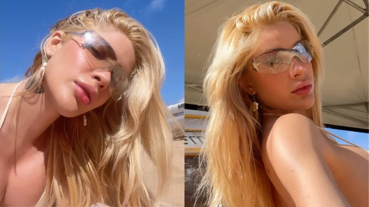 Karoline Lima exibe biquíni branco em Noronha - Imagem do artigo