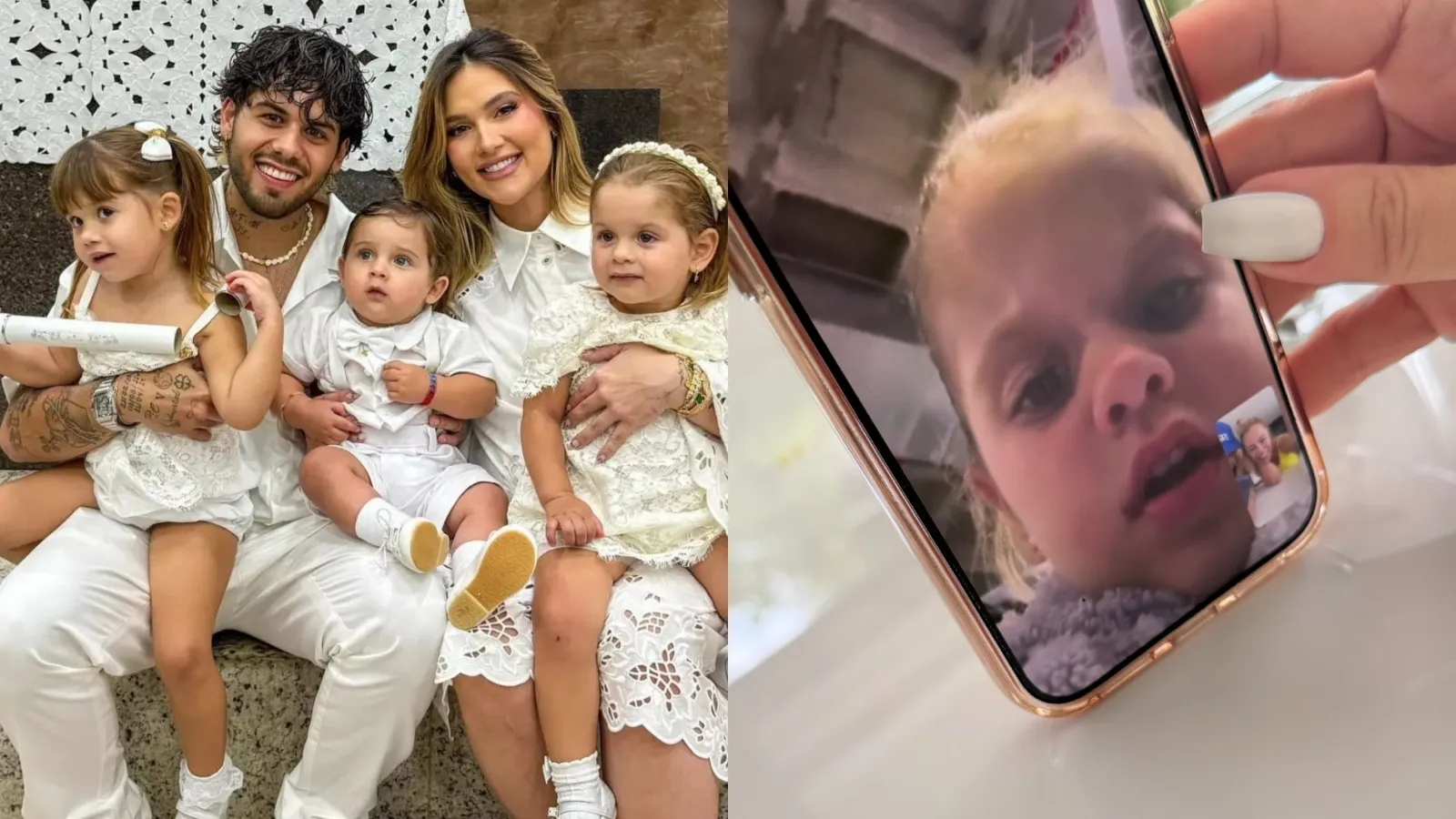 Zé Felipe faz videochamada com filhos que estão na Espanha - Imagem do artigo