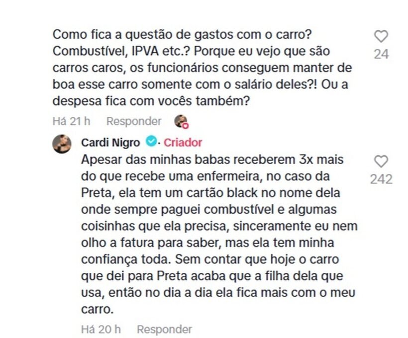 Cartão black: Maira Cardi concede limite total à babá - Imagem do artigo original