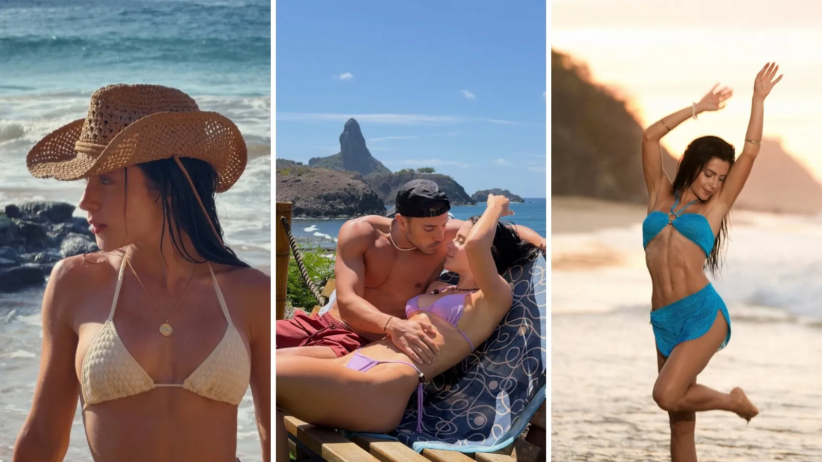 Jade Picon e André Lamoglia mostram álbum de Noronha - Imagem do artigo