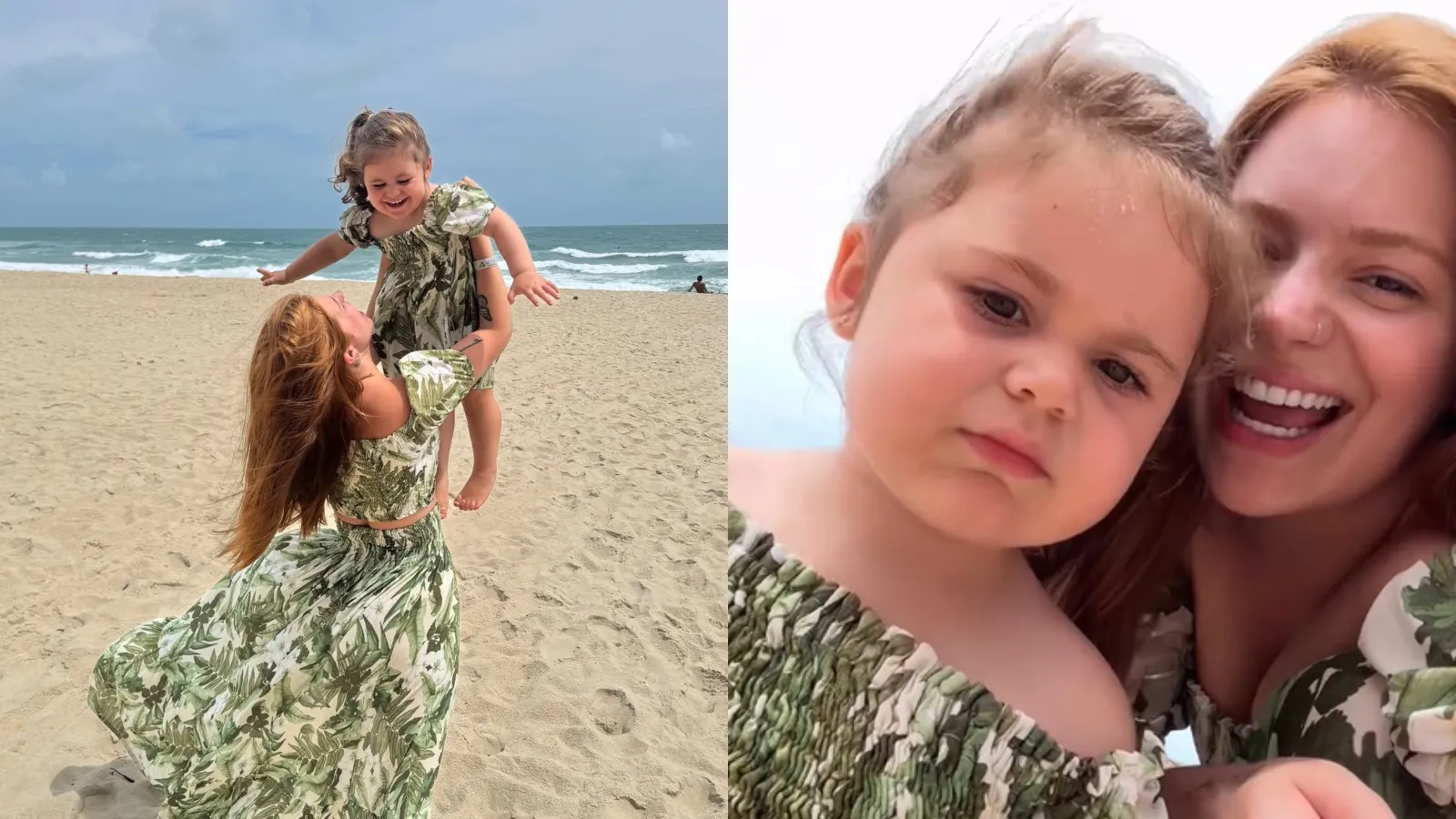 Viih Tube combina look com filha Lua em dia de praia - Imagem do artigo