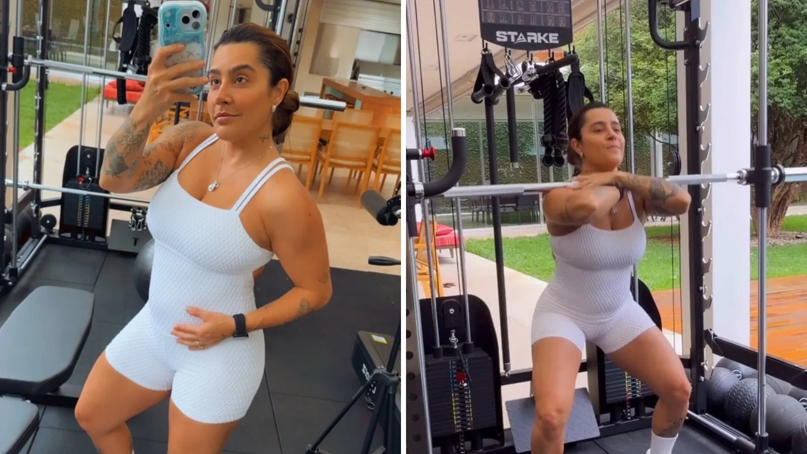 Lauana Prado grávida exibe treino adaptado na academia - Imagem do artigo