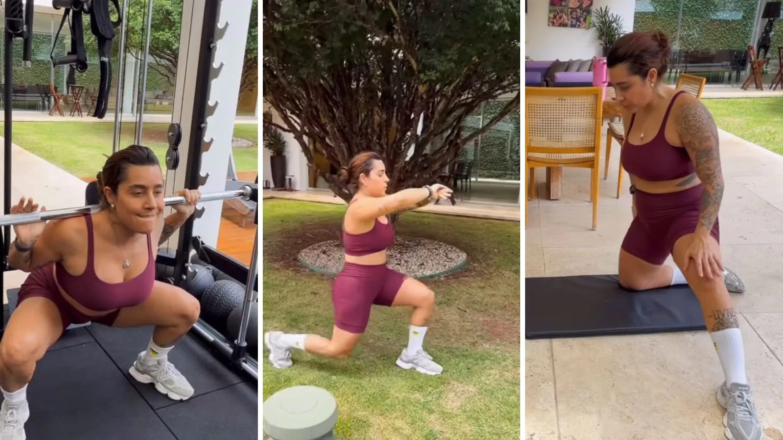 Lauana Prado grávida mantém rotina de treino e alongamento - Imagem do artigo