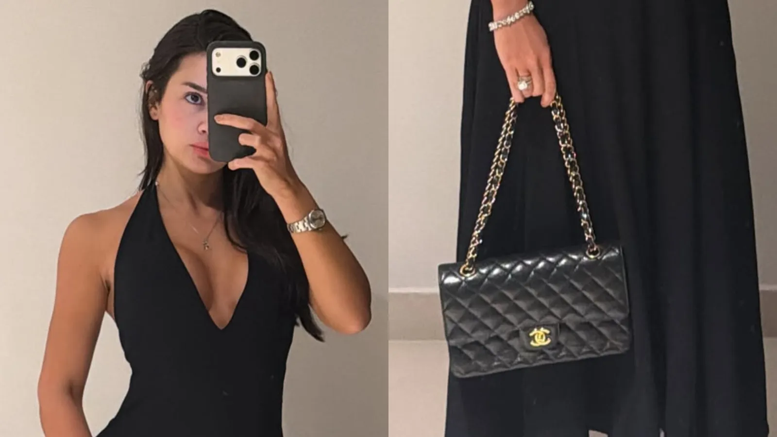 Franciny Ehlke exibe bolsa Chanel de R$ 60 mil em look preto - Imagem do artigo