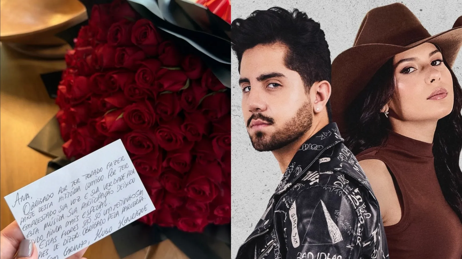 Ana Castela recebe buquê de flores de Hugo Henrique - Imagem do artigo
