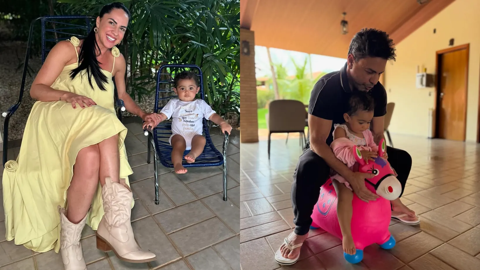 Graciele Lacerda mostra álbum familiar com Zezé e filha - Imagem do artigo
