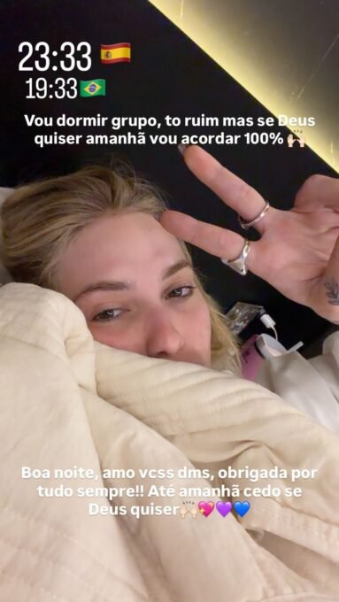 Virginia tem mal-estar em Madrid e pede orações - Imagem do artigo original