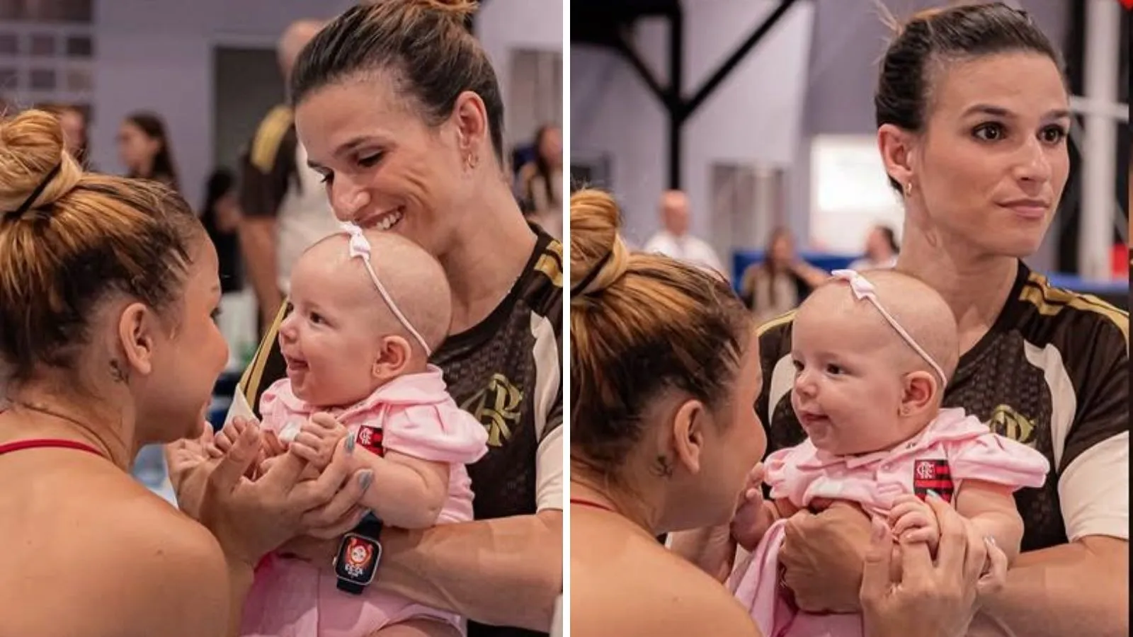 Flavia Saraiva encontra filha de Jade Barbosa em treino - Imagem do artigo