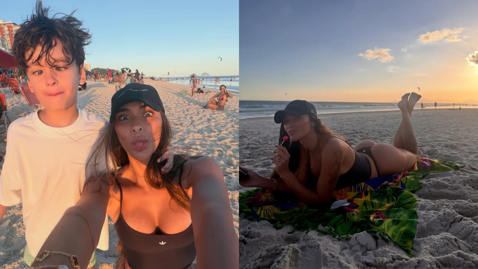 Tainá Militão grávida exibe barriga em passeio na praia - Imagem do artigo