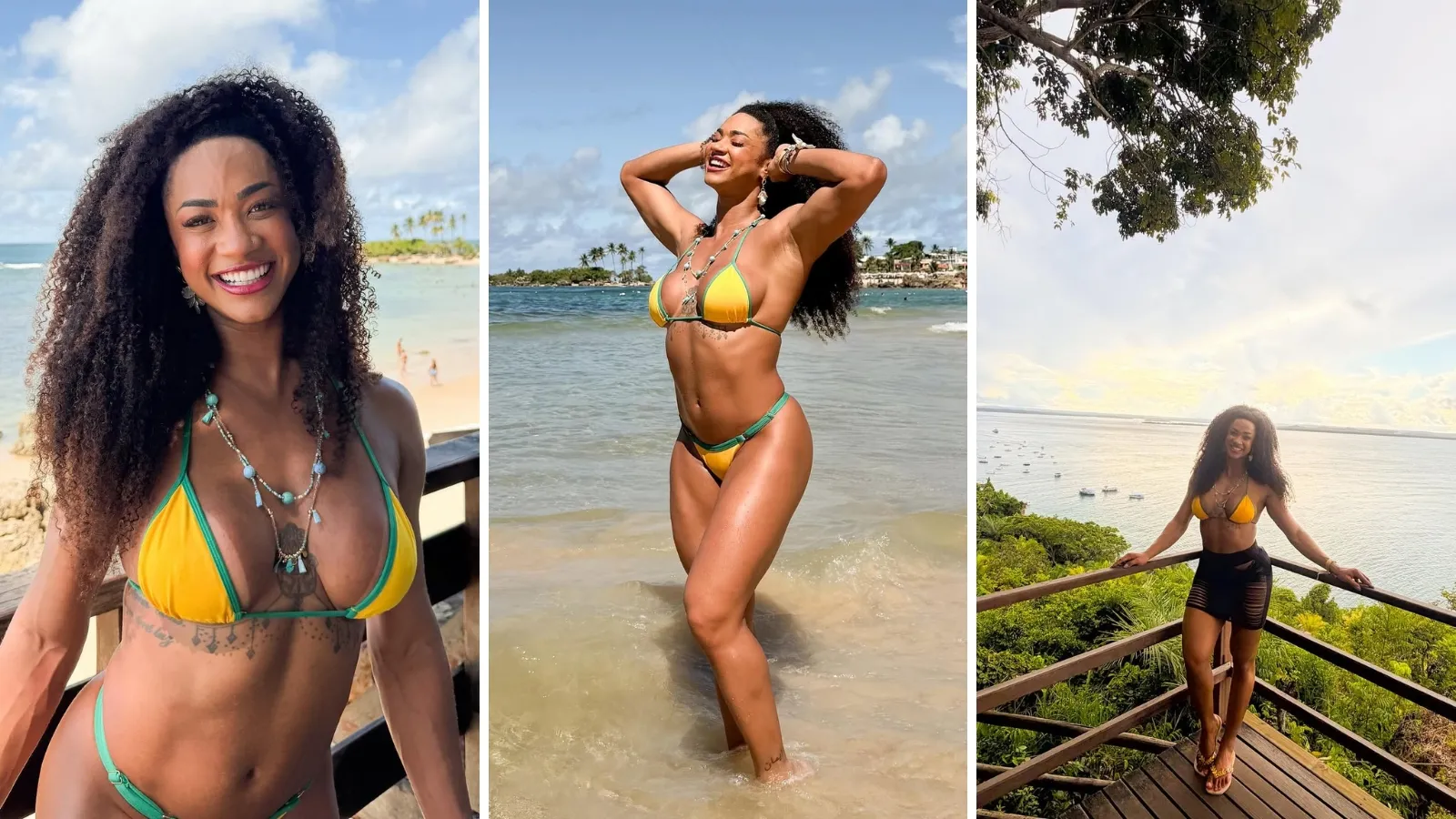 Aline Patriarca exibe biquíni Brasil core na Bahia - Imagem do artigo