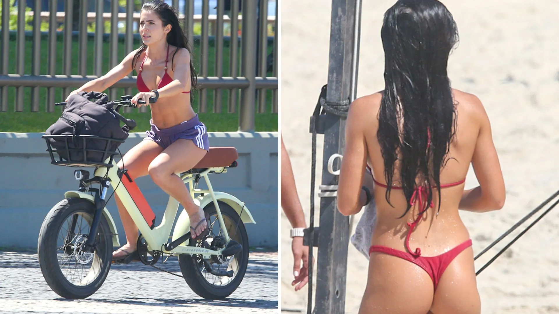 Jade Picon na praia: pedalada e mergulho contra o calor - Imagem do artigo