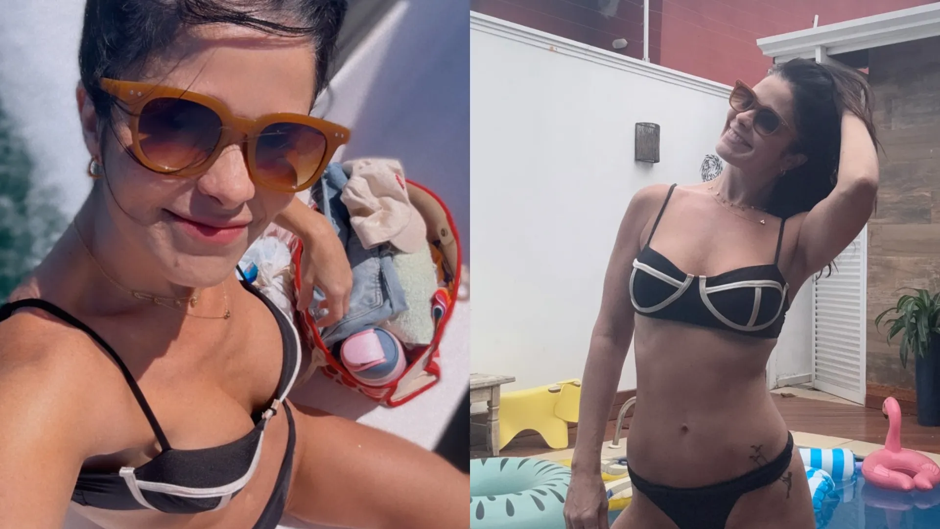 Samara Felippo de biquíni curte barco e piscina - Imagem do artigo