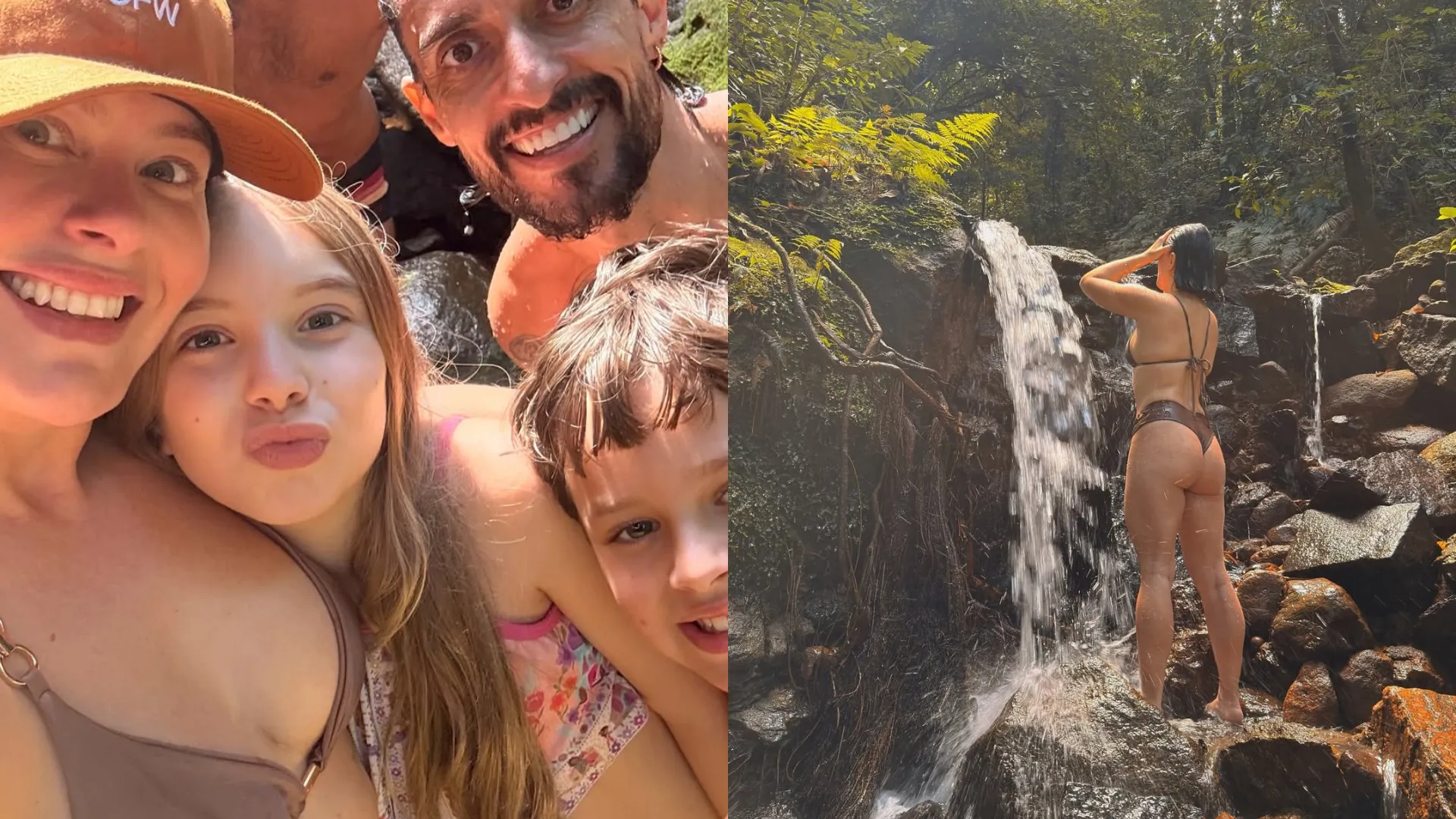 Mari Bridi curte cachoeira com os filhos no feriado - Imagem do artigo