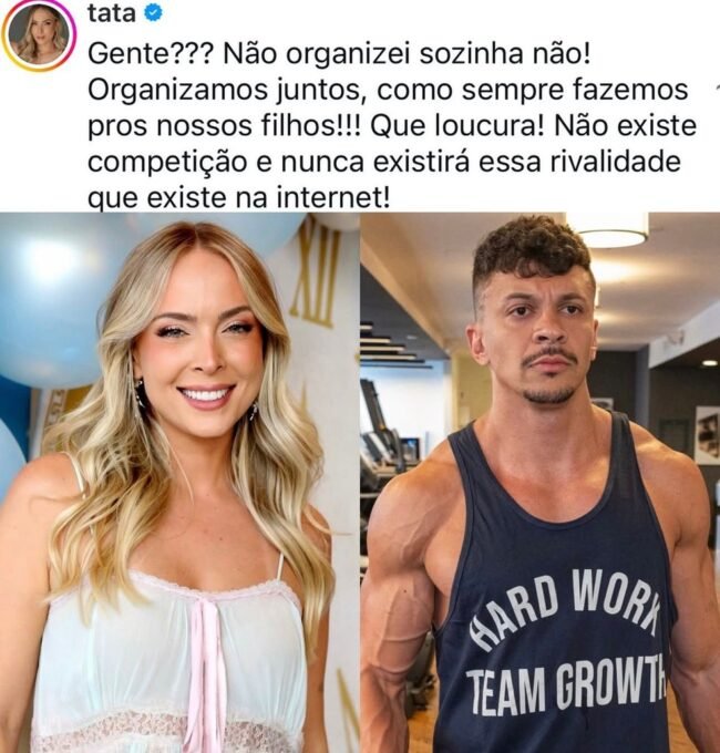 Tata Estaniecki rebate boatos sobre festa da filha - Imagem do artigo original