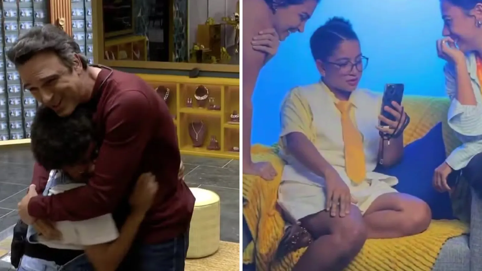 Tia Milena liga para Tadeu Schmidt e troca elogios no BBB26 - Imagem do artigo