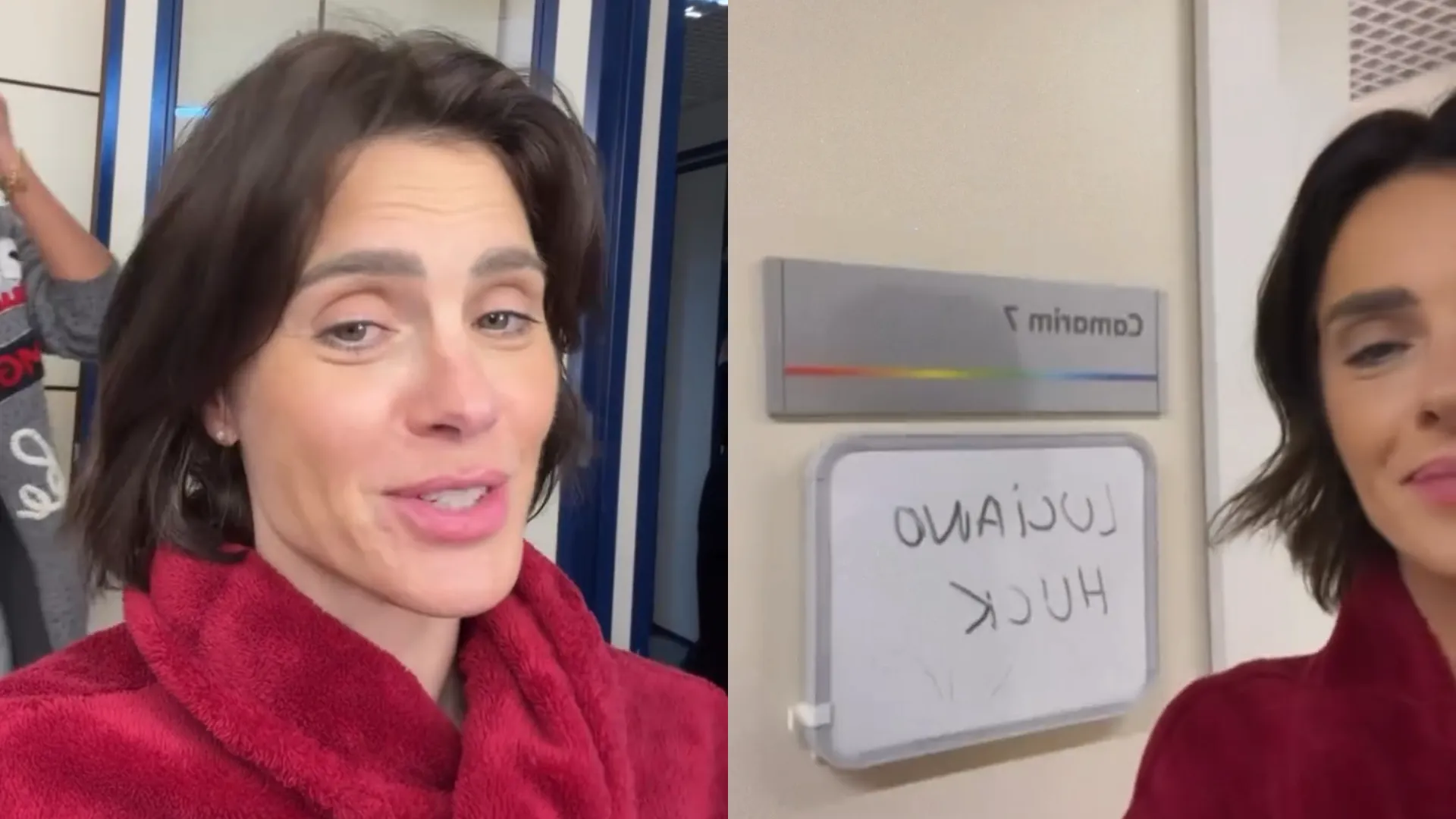 Carolina Dieckmann invade camarim de Luciano Huck após gravação - Imagem do artigo