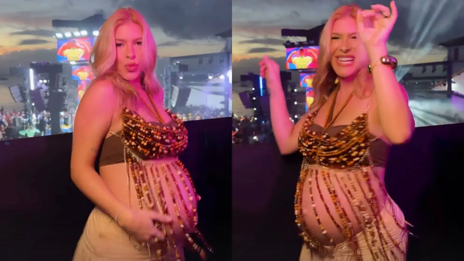Lore Improta grávida curte show de Leo Santana aos 9 meses - Imagem do artigo