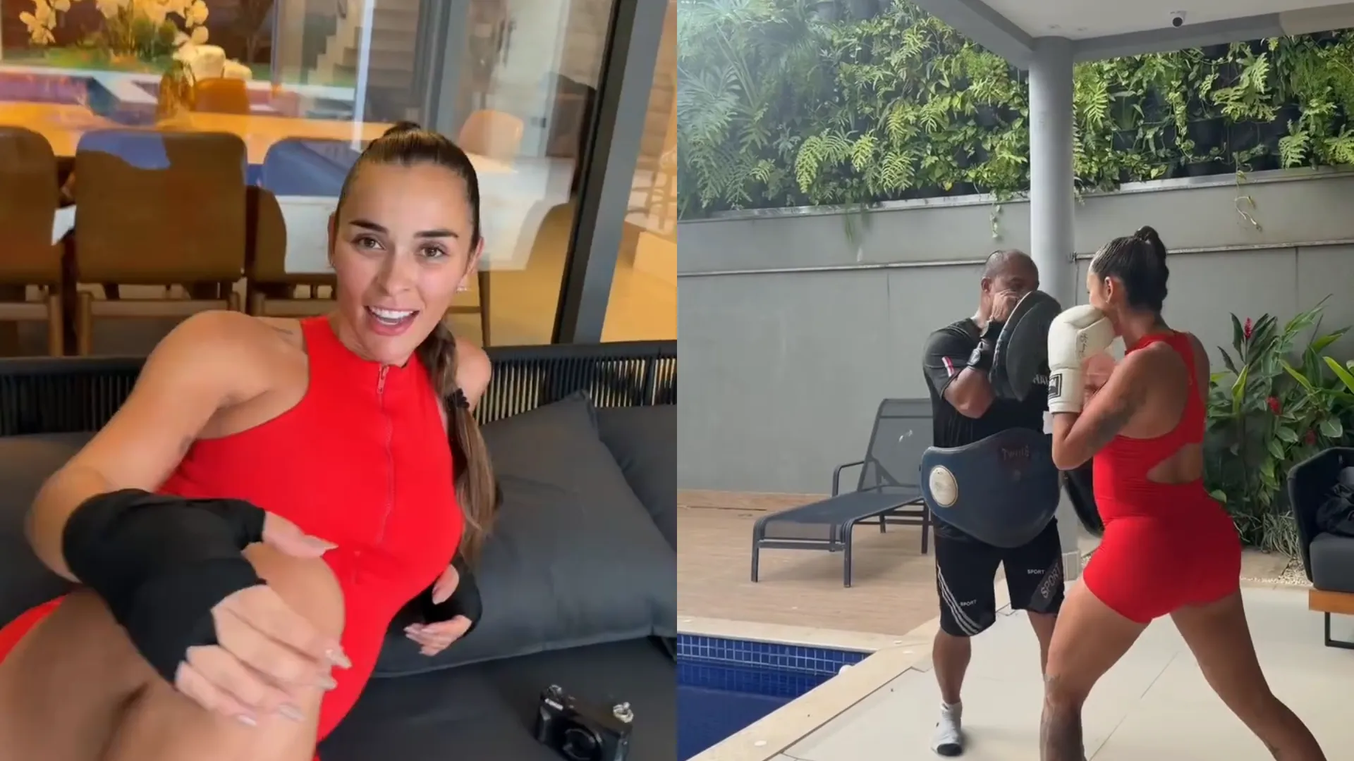 Tainá Militão grávida pratica muay thai com segurança - Imagem do artigo
